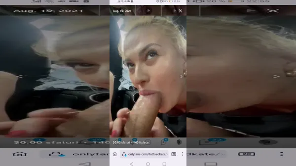 Blonda romanca frumoasa care suge pula mare in masina